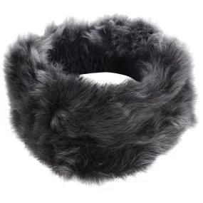 Ladies Womens Toscana Real Sheepskin Headband Neck Scarf Elasticated