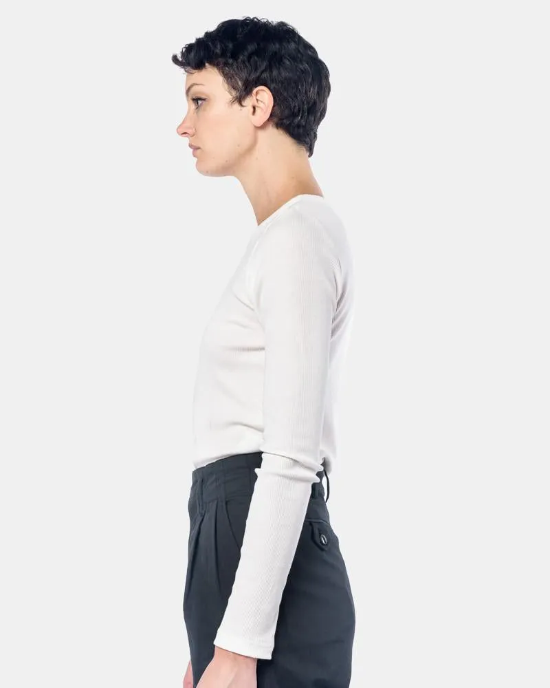 Long Sleeve Tereco Tee in White