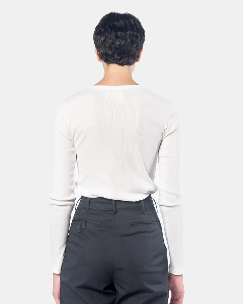 Long Sleeve Tereco Tee in White