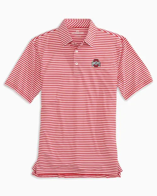 Men's Ohio State Striped Performance Polo