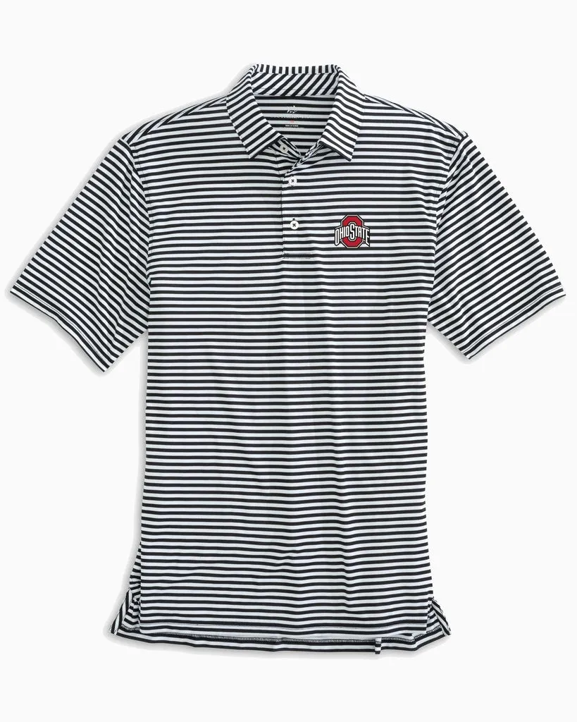 Men's Ohio State Striped Performance Polo