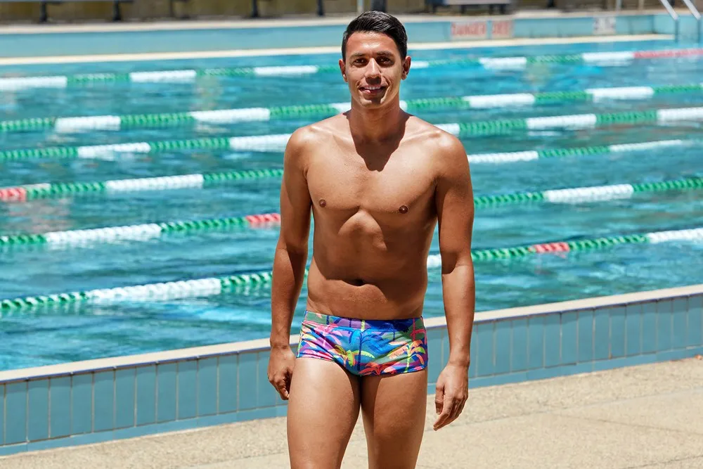 MEN'S PALM A LOT SIDEWINDER TRUNKS