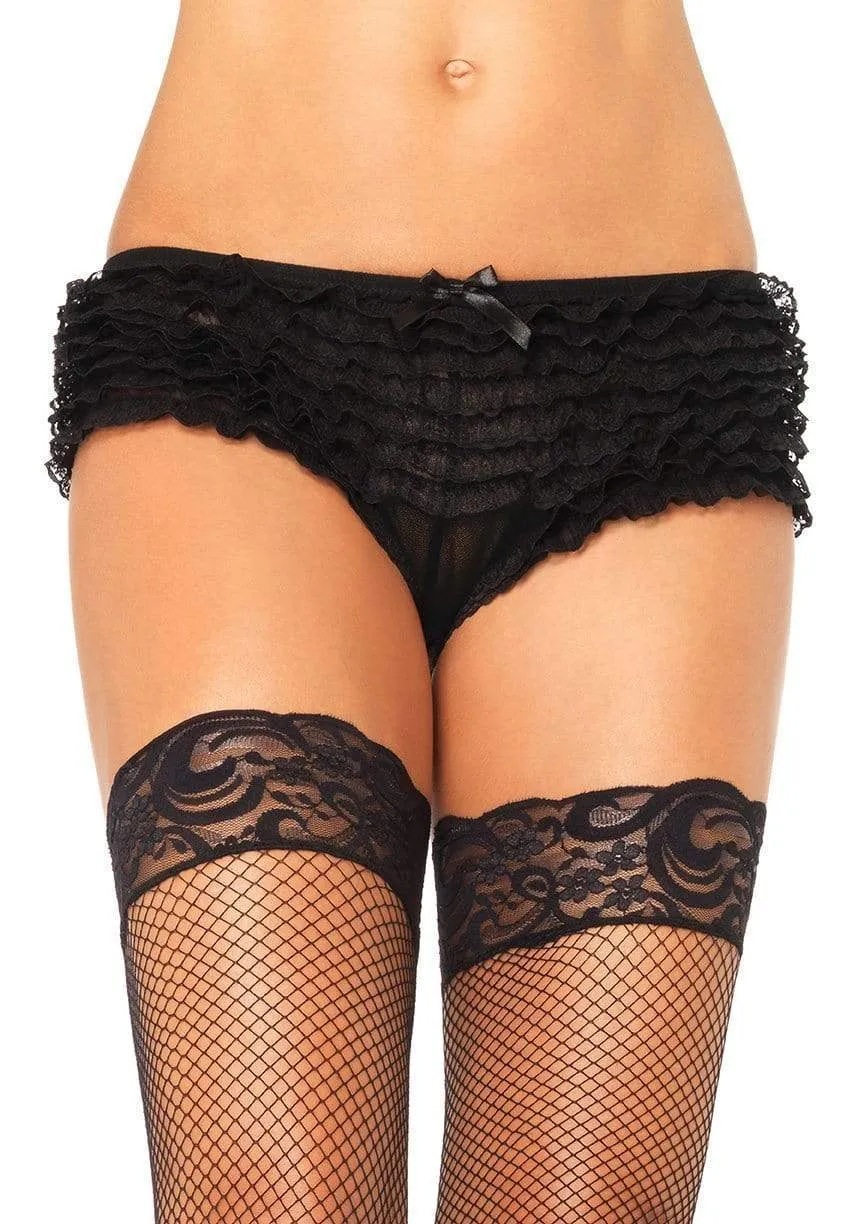 Micromesh Lace Ruffle Tanga Boy Shorts