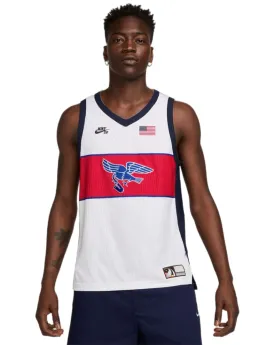Nike SB Olympic Dri-Fit ADV Sleeveless Jersey - White / Sport Red