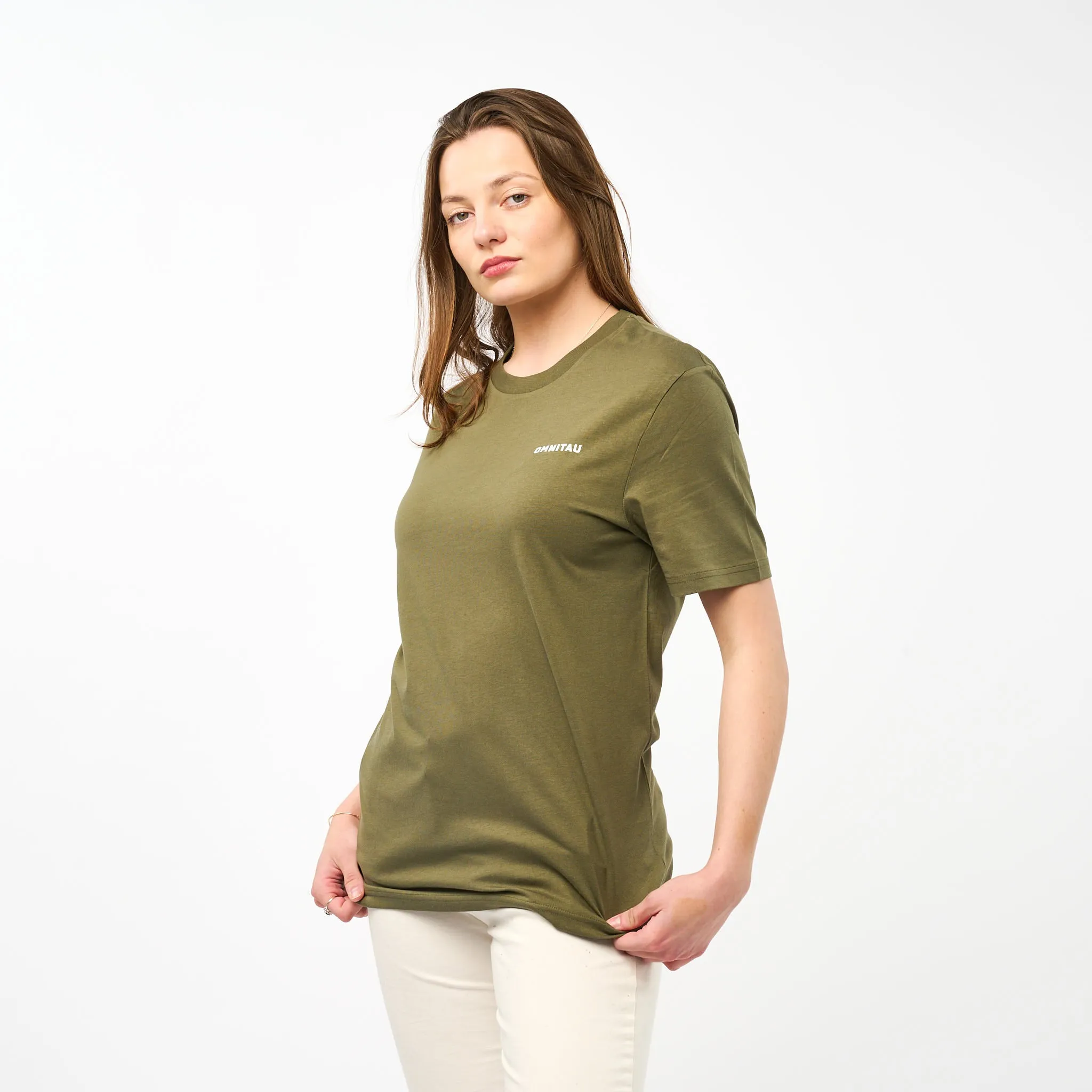 Omnitau Women's Muir Organic Cotton T-Shirt - Khaki Green