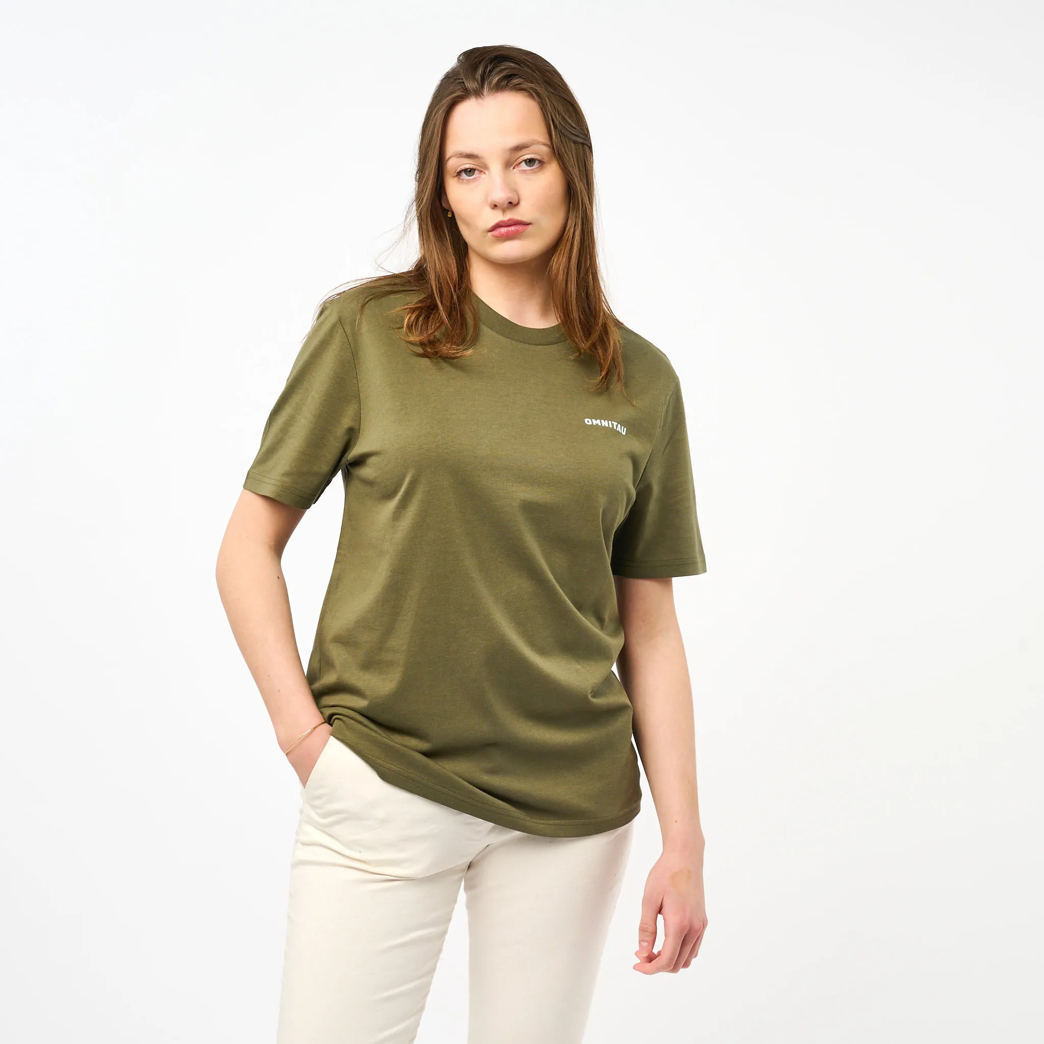 Omnitau Women's Muir Organic Cotton T-Shirt - Khaki Green