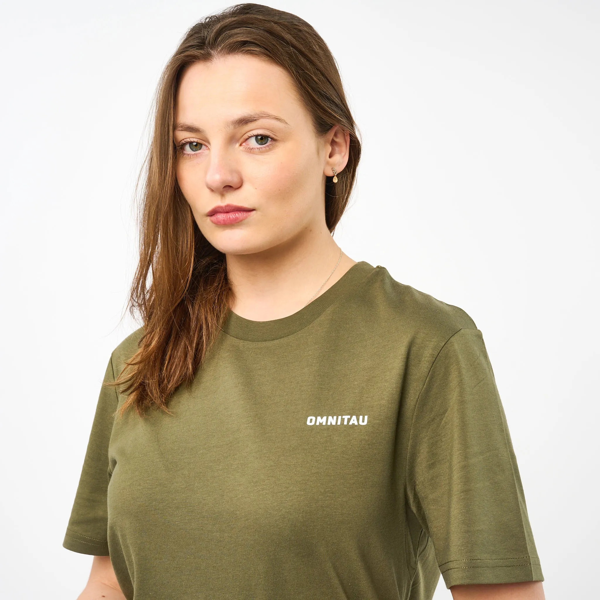 Omnitau Women's Muir Organic Cotton T-Shirt - Khaki Green