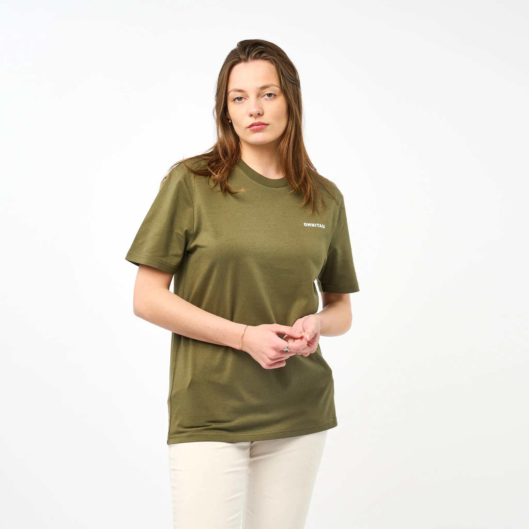 Omnitau Women's Muir Organic Cotton T-Shirt - Khaki Green