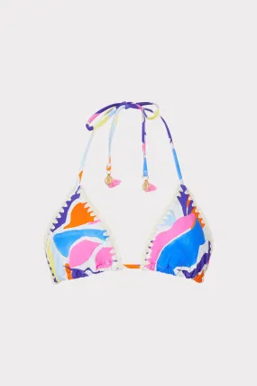 Painted Bloom Bikini Top