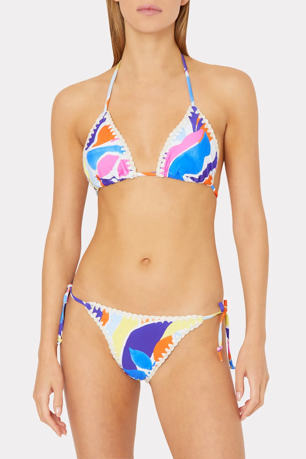 Painted Bloom Bikini Top