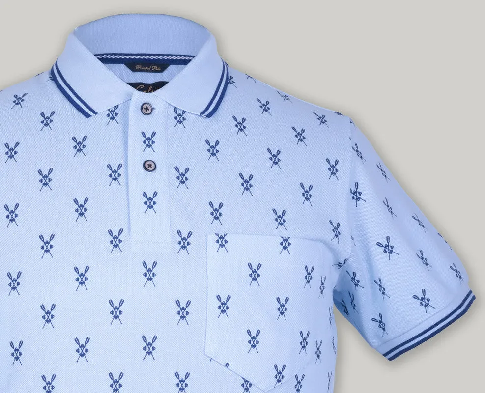 Pique Print Polo
