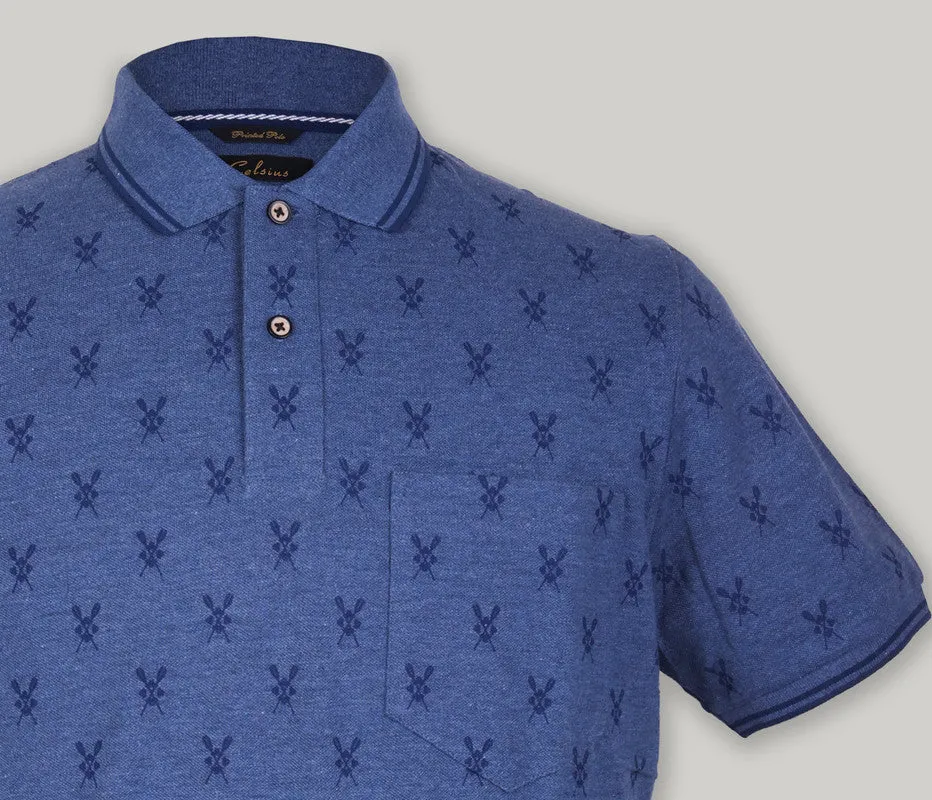 Pique Print Polo