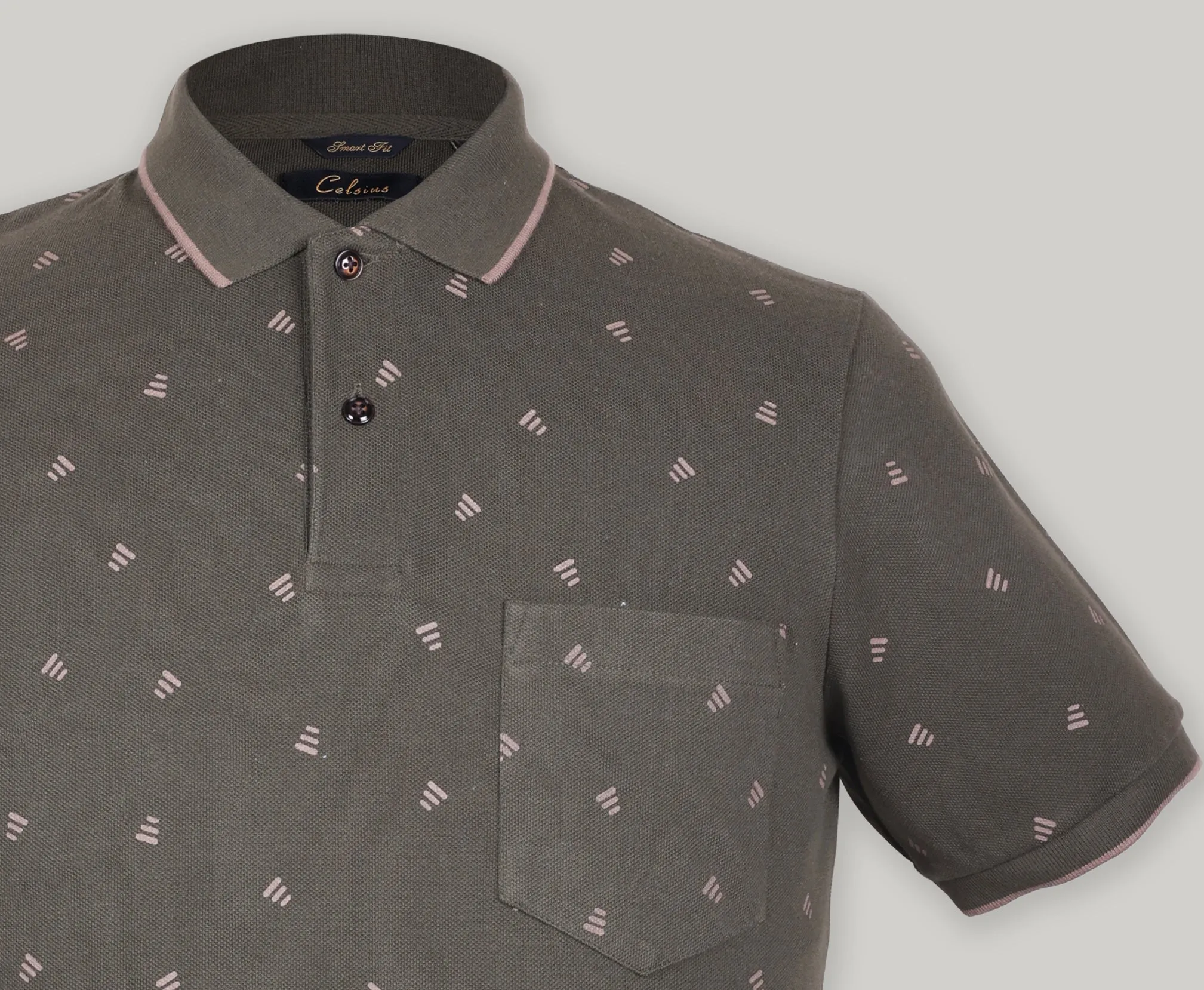 Pique Print Polo