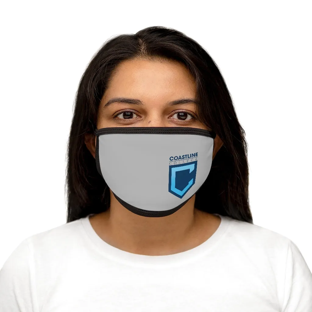 Shield Logo Mixed-Fabric Face Mask -Gray