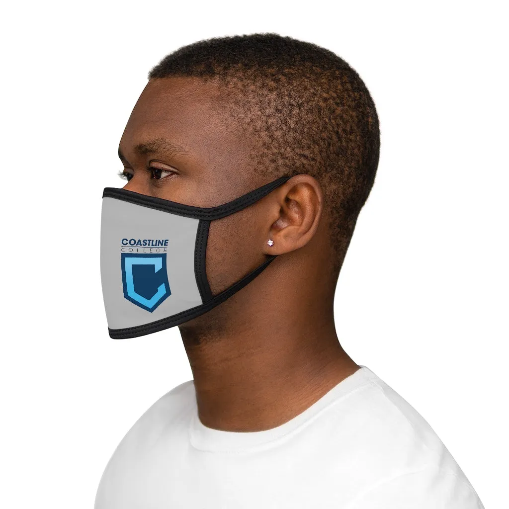 Shield Logo Mixed-Fabric Face Mask -Gray