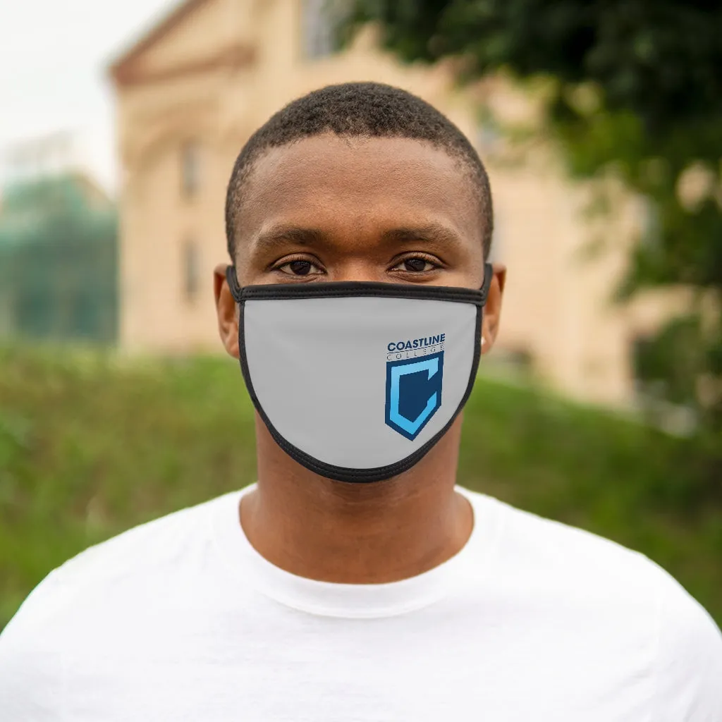 Shield Logo Mixed-Fabric Face Mask -Gray