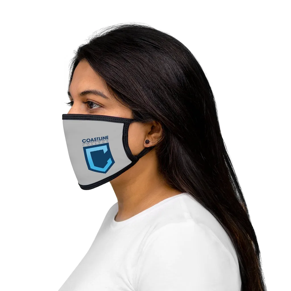 Shield Logo Mixed-Fabric Face Mask -Gray