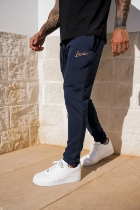 Signature Cotton Terry Trouser - Navy