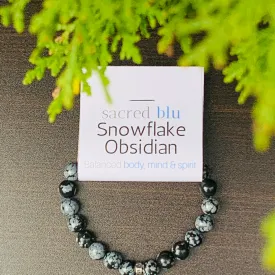 Snowflake Obsidian Crystal Bracelet