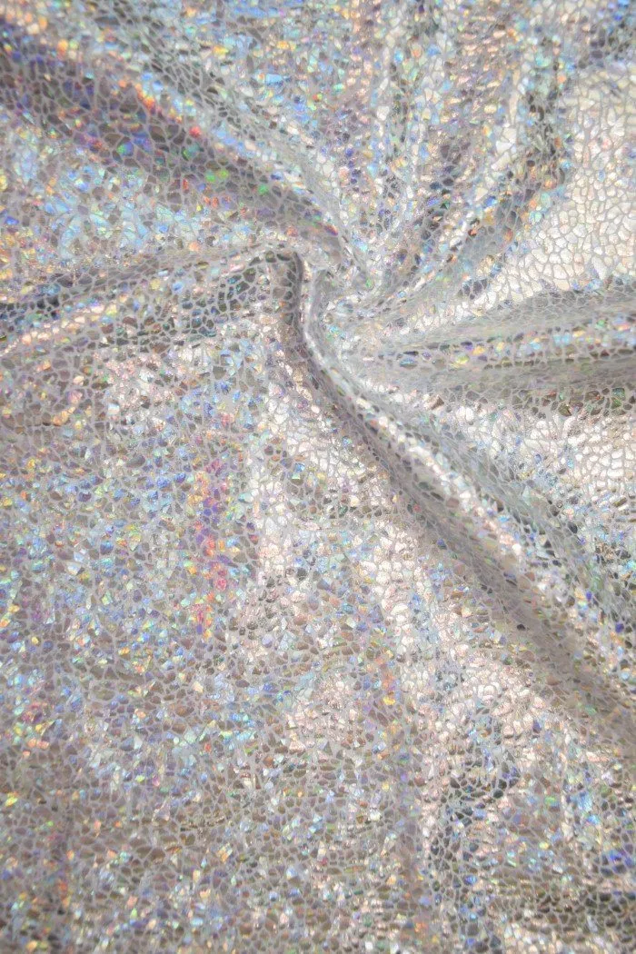 SpellBound Catsuit in Silver on White Shattered Glass