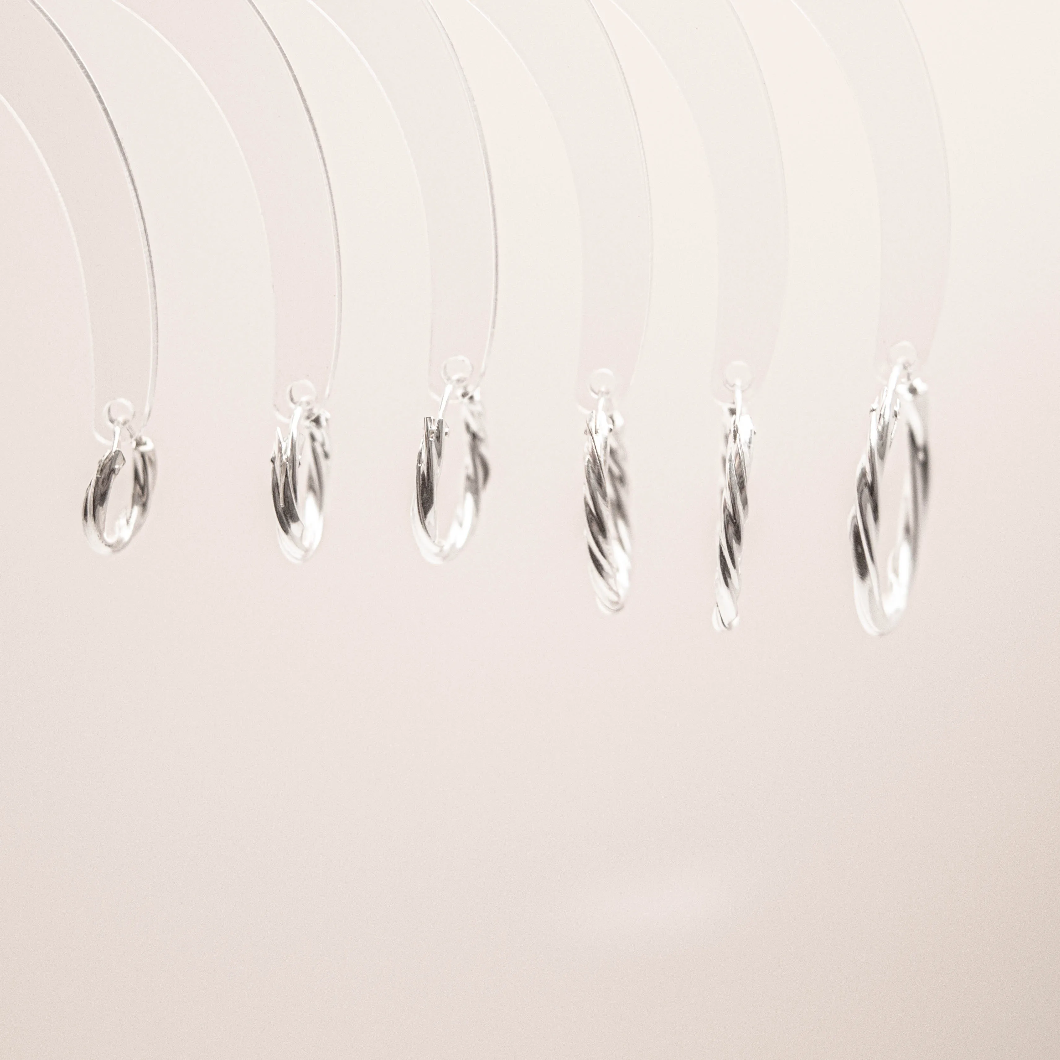 Spiral Cut Hoop Earrings