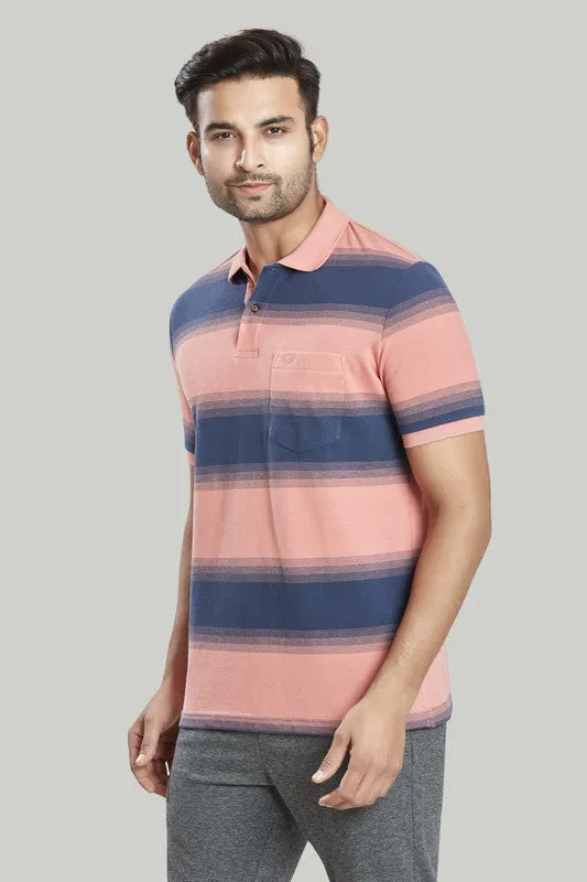 Stripe Pique Polo