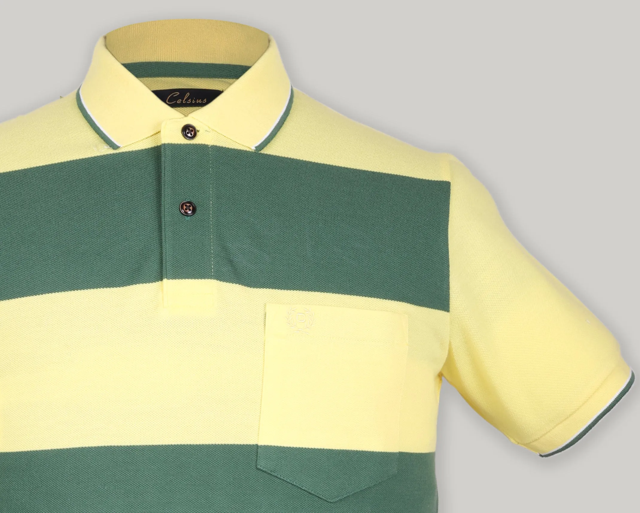 Stripe Pique Polo