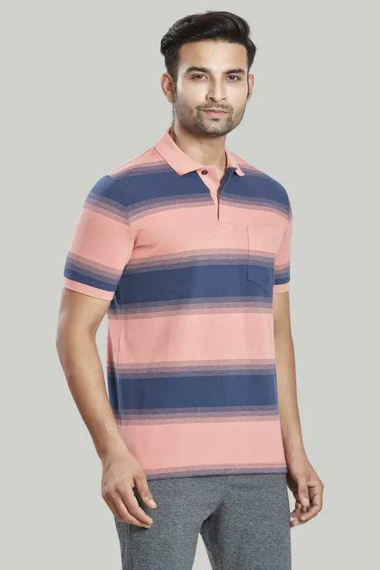 Stripe Pique Polo