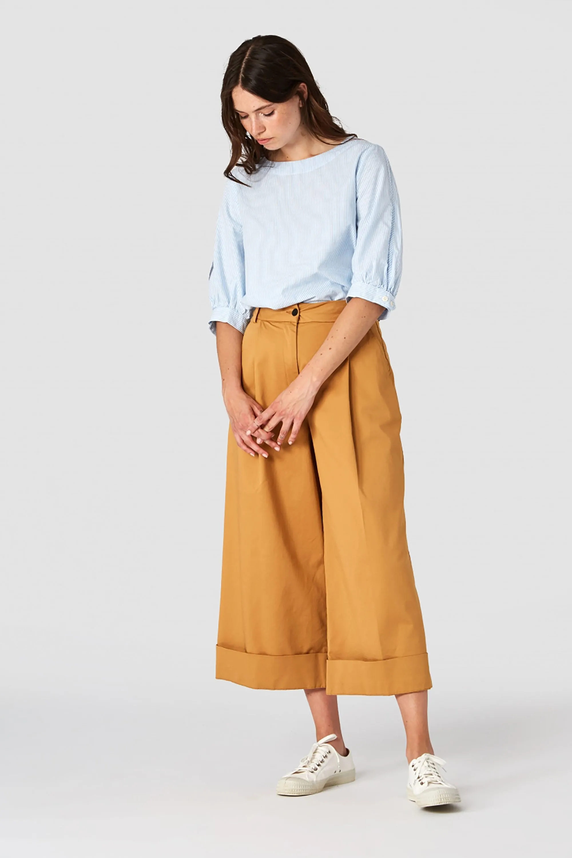 Kings Of Indigo - Taliesin Sky Blue Striped Blouse
