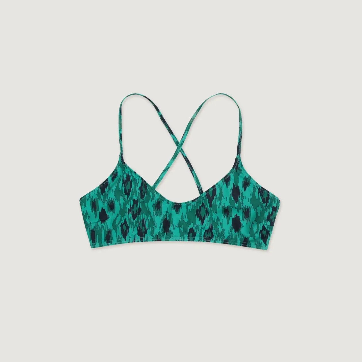 The Tiny Big Sister Emerald Ikat Bikini Top