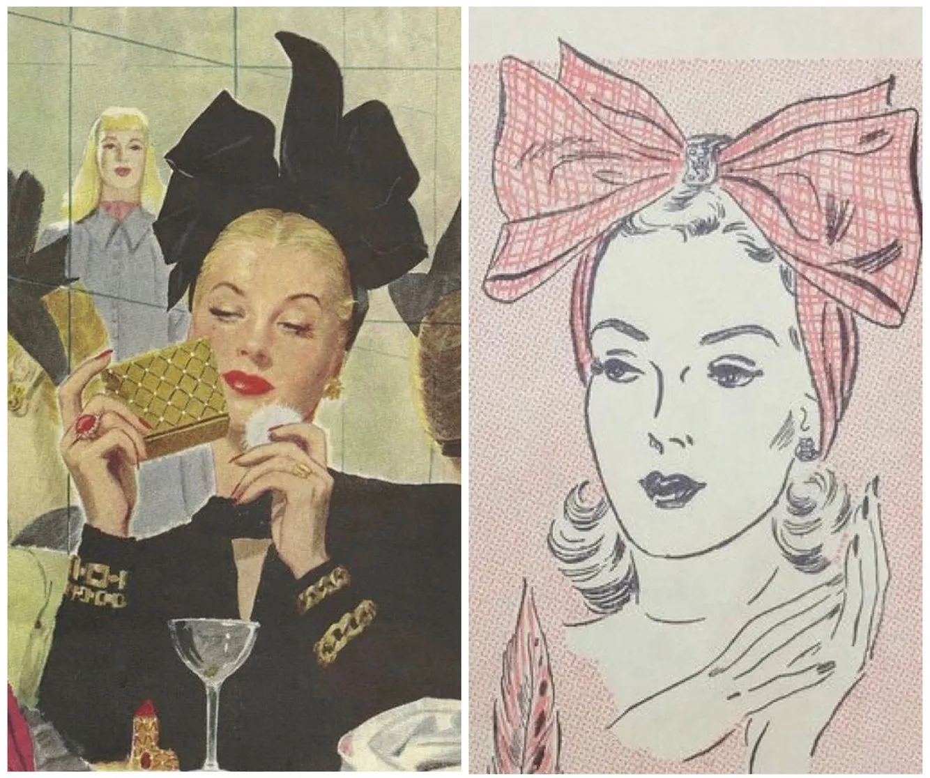TILT KNOT 1940s Pre-tied Stretchy Headband OR Turban in Black, Red or Leopard (made to order)