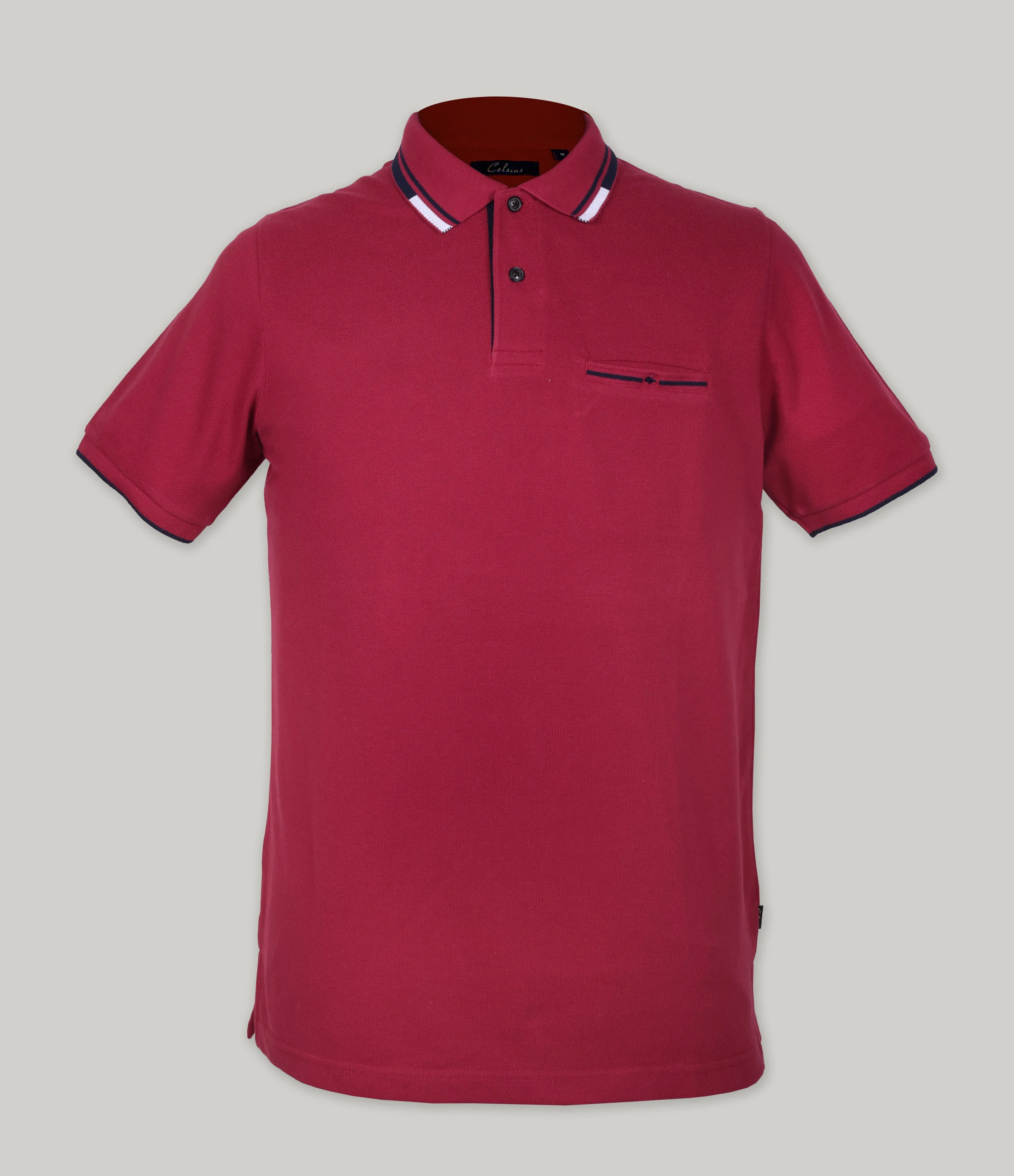 Tipped Collar Solid Polo