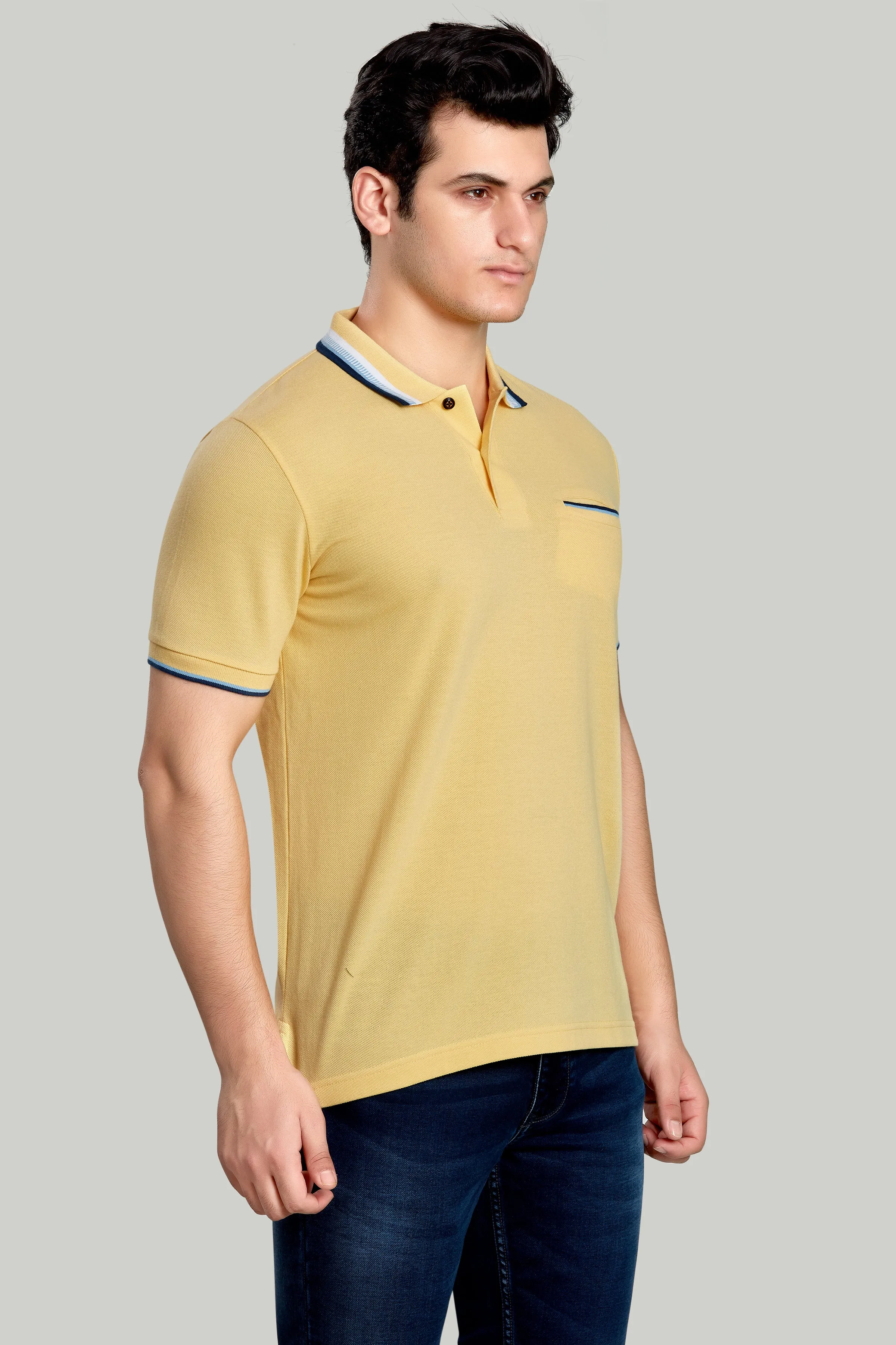Tipped Collar Solid Polo