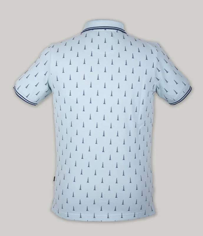 Tower Print Pique Polo