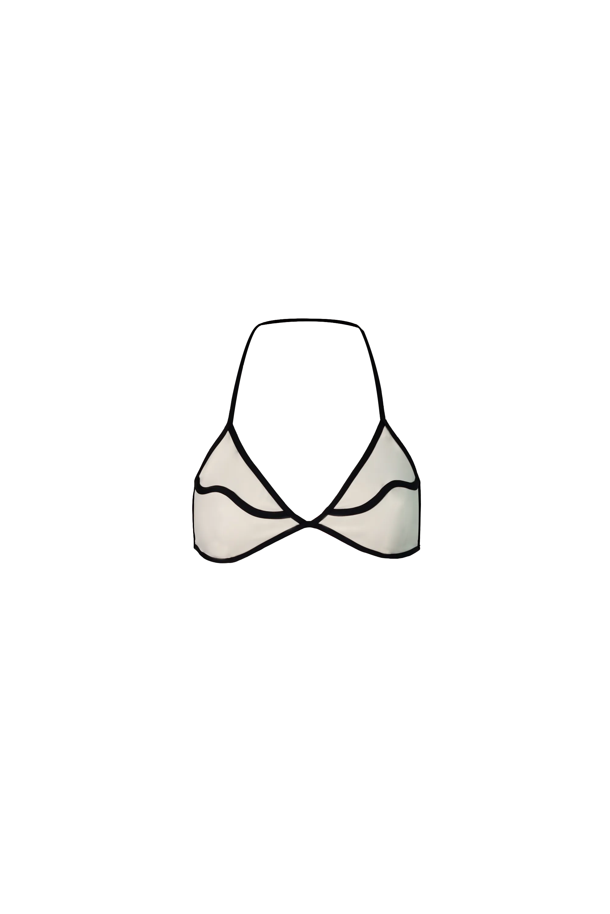 Wave Bikini Top Chantilly / Black