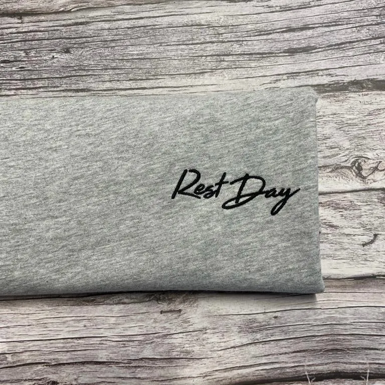 Women's Rest Day T-Shirt - Left chest embroidery