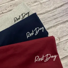 Women's Rest Day T-Shirt - Left chest embroidery