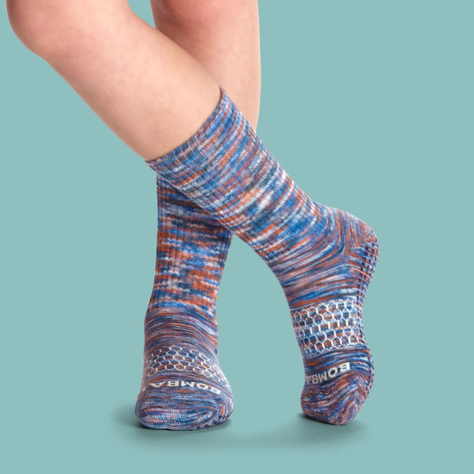 Youth Space Dye Gripper Calf & Ankle Sock 8-Pack
