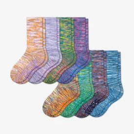 Youth Space Dye Gripper Calf Sock 8-Pack